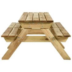 Petromila Piknikový stůl a lavice 220x122x72 cm impregnované borové dřevo