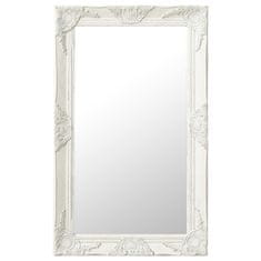 Petromila Nástěnné zrcadlo barokní styl 50 x 80 cm bílé