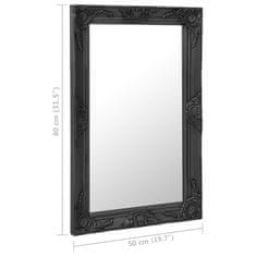 Petromila Nástěnné zrcadlo barokní styl 50 x 80 cm černé