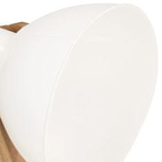 Vidaxl Stojací lampa bílá E27 masivní mangovníkové dřevo