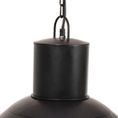 Greatstore Závěsné svítidlo 25 W černočerné kulaté 48 cm E27