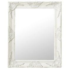 Greatstore Nástěnné zrcadlo barokní styl 50 x 60 cm bílé