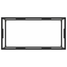 Vidaxl Čajový stolek černý s tvrzeným sklem 100 x 50 x 35 cm