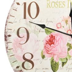 Petromila Vintage nástěnné hodiny květina 60 cm