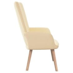 shumee Relaxační židle krémově bílá samet