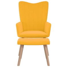 Greatstore Relaxační křeslo se stoličkou hořčicově žluté samet