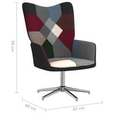 Greatstore Relaxační křeslo se stoličkou patchwork textil