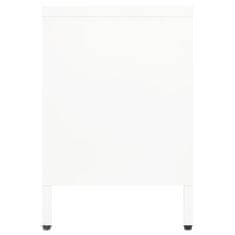 Greatstore TV stolek bílý 105 x 35 x 52 cm ocel a sklo