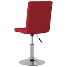 Vidaxl Otočná židle, vínově červená, čalouněná látkou