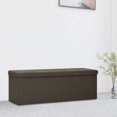 shumee Skládací lavice s úložným prostorem, tmavě hnědá, umělé plátno