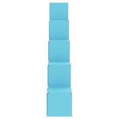 Vidaxl Dětská modulární skříň s 15 úložnými boxy modrá PP