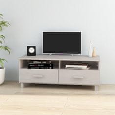 Greatstore TV stolek bílý 106 x 40 x 40 cm masivní borové dřevo