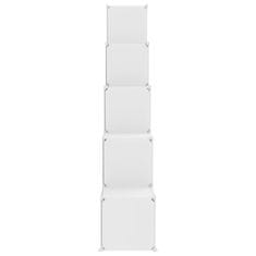Vidaxl Dětská modulární skříň s 15 úložnými boxy bílá PP