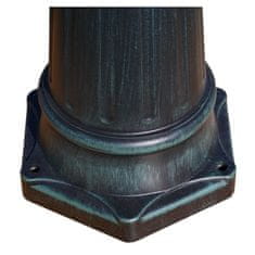 Greatstore Zahradní lampa vysoká 3 ramena 215 cm tmavě zelená/černá hliník