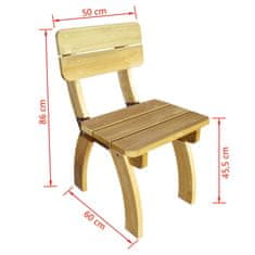 Petromila Zahradní židle impregnované borové dřevo