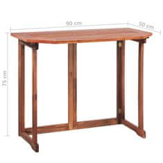 Greatstore Bistro stolek 90 x 50 x 75 cm masivní akáciové dřevo