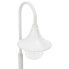 Greatstore Zahradní sloupová lampa E27 120 cm hliník bílá