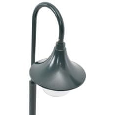 Greatstore Zahradní sloupová lampa E27 120 cm hliník tmavě zelená