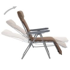 Petromila Skládací zahradní židle s poduškami 2 ks hnědé
