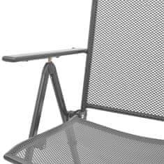 Greatstore Stohovatelné zahradní židle 2 ks ocelové šedé