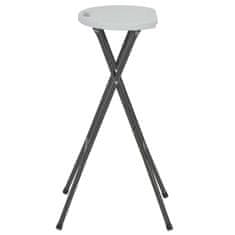 Vidaxl Skládací barové stoličky 2 ks HDPE a ocel bílé