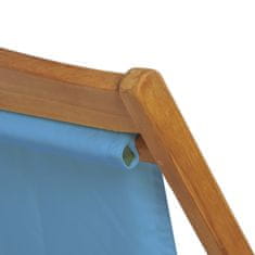 Vidaxl Kempingová židle teakové dřevo 56 x 105 x 96 cm modrá