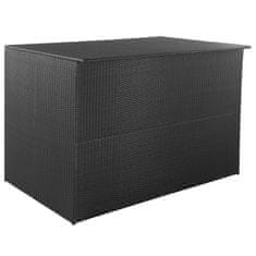 Greatstore Zahradní úložný box černý 150 x 100 x 100 cm polyratan