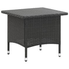 Greatstore Čajový stolek černý 50 x 50 x 47 cm polyratan