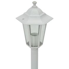 Greatstore Zahradní sloupové lampy 6 ks E27 110 cm hliníkové bílé