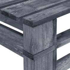 Petromila Zahradní lavice z palet dřevo šedá