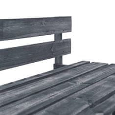 Greatstore Zahradní lavice z palet dřevo šedá