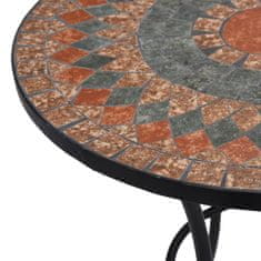 Petromila Mozaikový bistro stolek oranžovo-šedý 60 cm keramika