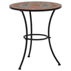 Petromila Mozaikový bistro stolek oranžovo-šedý 60 cm keramika