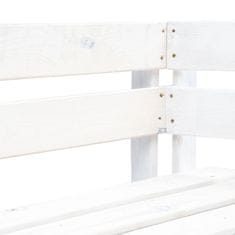 Petromila Zahradní rohová lavice z palet dřevo bílá