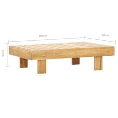 shumee Konferenční stolek 100 x 60 x 25 cm masivní akáciové dřevo