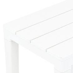 Vidaxl Zahradní lavice 2 ks bílé plast