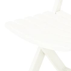 Greatstore Skládací zahradní židle 2 ks plast bílé