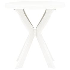 Greatstore Bistro stolek bílý Ø 70 cm plast