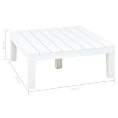 Vidaxl Zahradní stůl bílý 78 x 78 x 31 cm plast