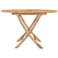 Vidaxl Skládací zahradní stůl Ø 120 cm masivní teakové dřevo