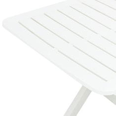 Greatstore Skládací zahradní stůl bílý 79 x 72 x 70 cm plast