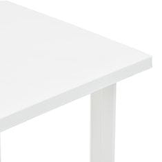 Greatstore Zahradní stůl bílý 80 x 75 x 72 cm plast