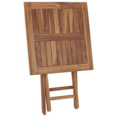 Greatstore Skládací zahradní stolek 60 x 60 x 75 cm masivní teakové dřevo