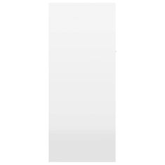Greatstore Botník bílý s vysokým leskem 60 x 35 x 84 cm dřevotříska