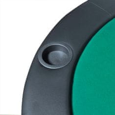 Greatstore Skládací deska na poker pro 10 hráčů zelená