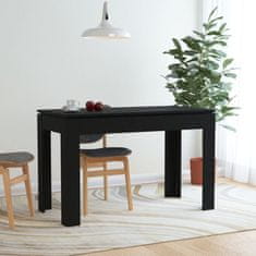Vidaxl Jídelní stůl černý 120 x 60 x 76 cm dřevotříska