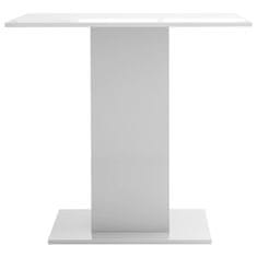 shumee Jídelní stůl bílý s vysokým leskem 80 x 80 x 75 cm dřevotříska
