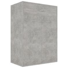 Greatstore Botník betonově šedý 60 x 35 x 84 cm dřevotříska