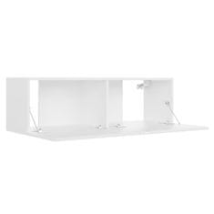Greatstore TV stolek bílý 100 x 30 x 30 cm dřevotříska