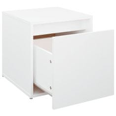 Greatstore Úložný box se zásuvkou bílý 40,5 x 40 x 40 cm kompozitní dřevo